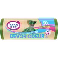 Handy bag 80% plastique recyclé sacs poubelle à lien pratique devor odeur 50l x8