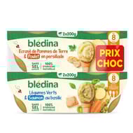 Blédina bols prix choc 2 ecrase de pomme de terre poulet en persillade