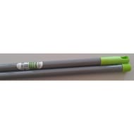 Manche métal vert embout tournant 1.30m