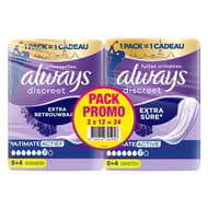 Always discreet serviettes pour fuites urinaires x24
