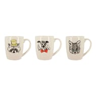 Mug forest 30cl en porcelaine new bone decors assortis