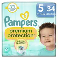 Pampers premium protection taille 5 couches de 11 à 16kg x34