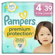 Pampers premium protection couches taille 4  9KG - 14KG x39