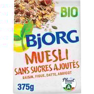 Bjorg céréales muesli bio sans sucres ajoutés 375g