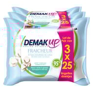 Demak'up lingette fraîcheur effet tonifiant peaux mixtes à grasses 3x25