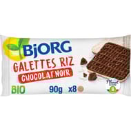 Bjorg galettes de riz chocolat noir bio 90g