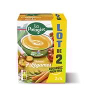 La potagere veloute de 7 légumes varies 2x1L
