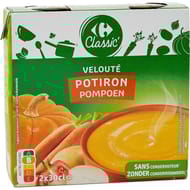Carrefour classic' soupe velouté potiron 2x30cl- 60cl