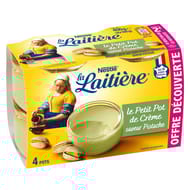 La Laitière Petit pot de crème pistache 4x100g offre découverte
