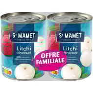 St Mamet litchi denoyauté 3-4 lot de 2 -1100g
