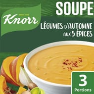 Knorr soupe velours de légumes d'automne aux 5 épices