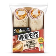 Sodebo wraper's poulet bason cheddar burger 190g