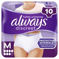 Always discreet incontinence sous-vetements plus m x10