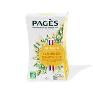Pages infusion bio camomille cultivée en france x20 - 30g