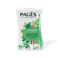 Pages infusion bio menthe cultivée en france x20 - 30g