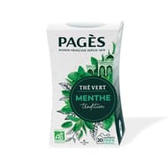 Pages thé vert à la menthe bio x20s 36g