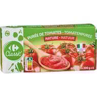 Carrefour classic' purée de tomates nature x3 - 600g