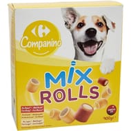 Carrefour companino biscuits pour chiens mix rolls viandes 900g