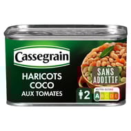 Cassegrain haricots coco cuisinés aux tomates 1/2 435g