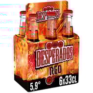 Desperados red bière aromatisée téquila, cachaça, guarana 6x33 cl 5,9% Vol.
