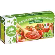 Carrefour classic' purée de tomates basilic 3x200g - 600g
