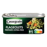 Cassegrain flageolets cuisinés extra fins 1/4 130g