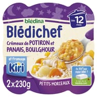 Bledichef crémeux potimarron panais boulghour et kiri dès 12mois 230g x2