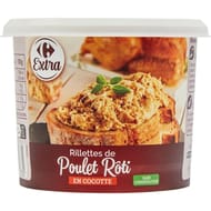 Carrefour Extra rilettes de poulet 220g