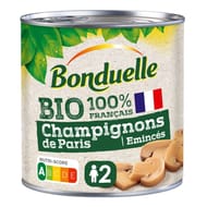 Bonduelle champignons émincés bio 100% francais 390g