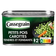 Cassegrain petits pois et carottes sélection "tendres et fondants" 265g