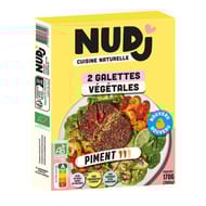 Nudj galettes végétales bio pimentées x2 170g