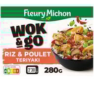 Fleury michon wok & go poulet & riz teriyaki 280g