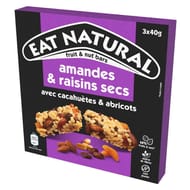 Eat natural barres amandes raisins secs 3x40g - 120g