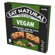Eat natural barres vegan cacahuetes coco et chocolat noir 3x40g - 120g