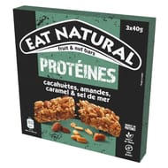 Eat natural barres proteines cacahuetes amandes et caramel 3x40g - 120g