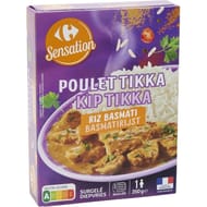 Carrefour sensation poulet tikka riz basmati 350g