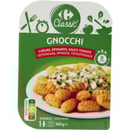 Carrefour Classic' gnocchi chèvre épinards sauce tomate 300g