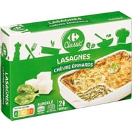 Carrefour Classic' lasagnes chèvre épinards 600g
