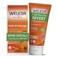 Weleda huile de massage arnica 200ml et gel douche offert 200ml