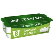 Activia lait fermenté brassé nature au bifidus 8x125g