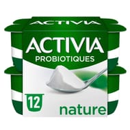 Activia lait fermenté nature au bifidus 12x125g