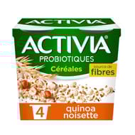 Activia bifidus spécialité laitière au quinoa et aux noisettes 4x120g