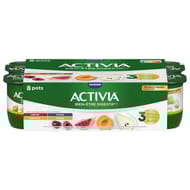 Activia fruits panaché abricot poire figue mûre framboise 8x125g
