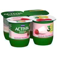 Activia bifidus saveur framboise sans arôme artificiel 4x125g