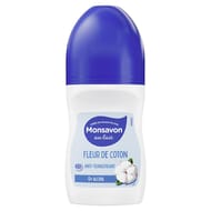 Monsavon déodorant anti-transpirant femme bille fleur de coton 50ml