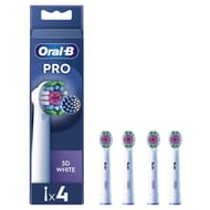 Oral-b pro 3d white brossettes pour brosse a dents x4