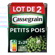Cassegrain petits pois sélection "tendres et fondants" 560g