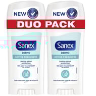 Sanex dermo déodorant stick active fresh 2x65ml