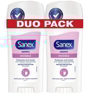 Sanex dermo déodorant stick invisible 2x65ml