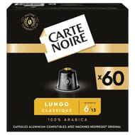 Carte noire capsules lungo classique n°6 x60 méga format - 336g